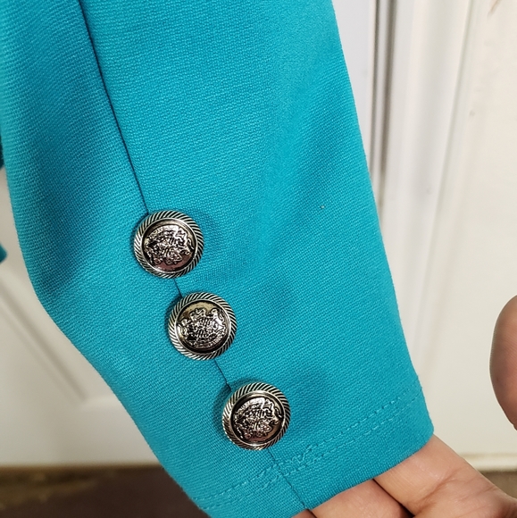 Hybrid & Company Women Double Notch Lapel Sharp Shoulder Pad Office Blazer 2xl - Picture 10 of 12